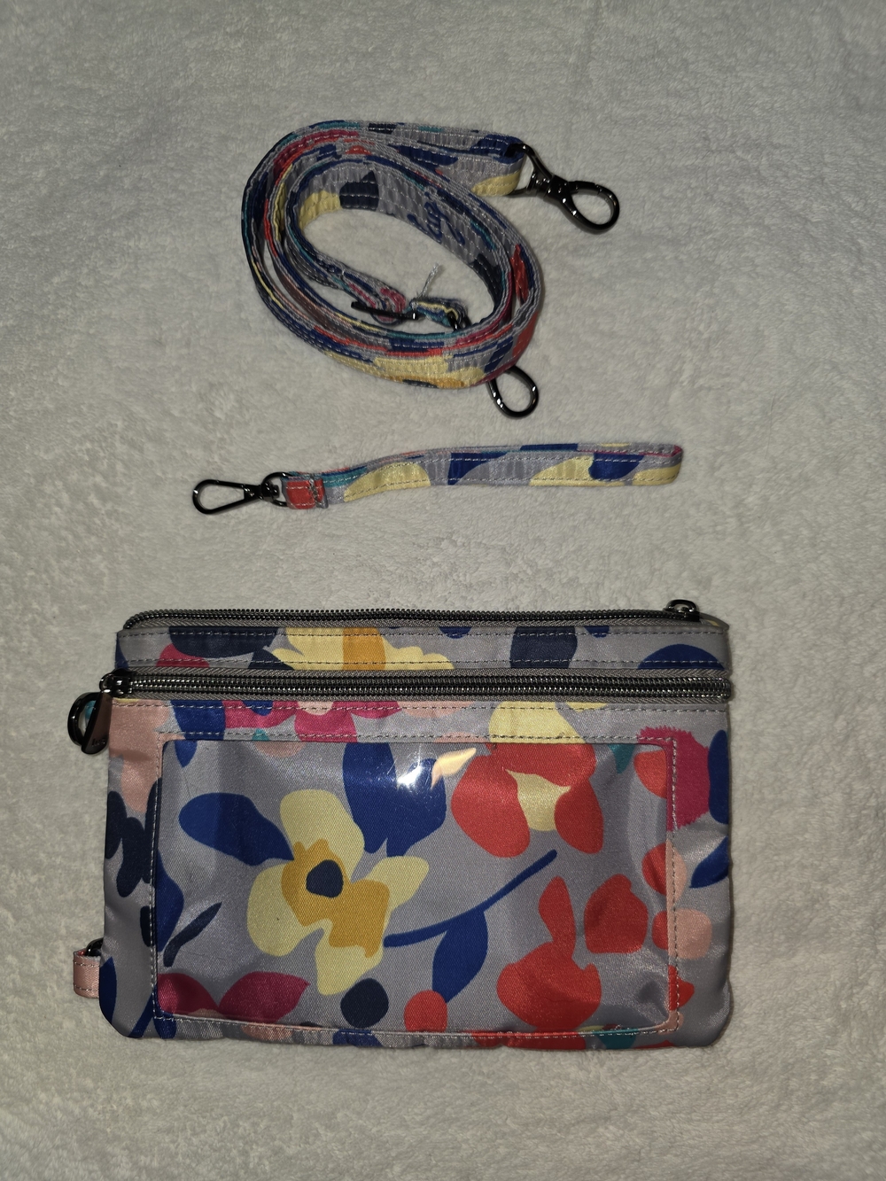 Lug Floral Crossbody Peekaboo Wristlet with Removable Straps - Multicolor
